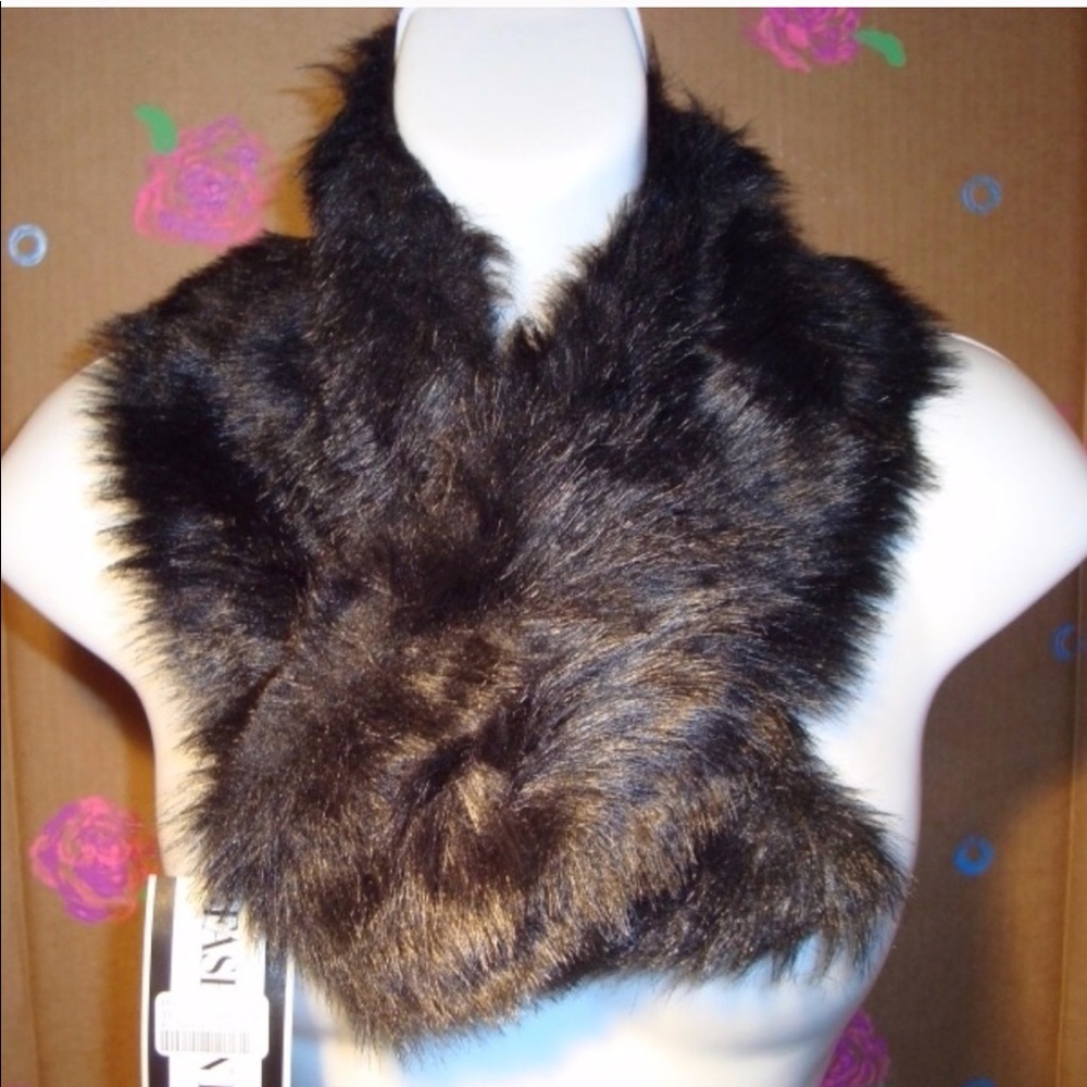 Faux Fur Scarf Shrug